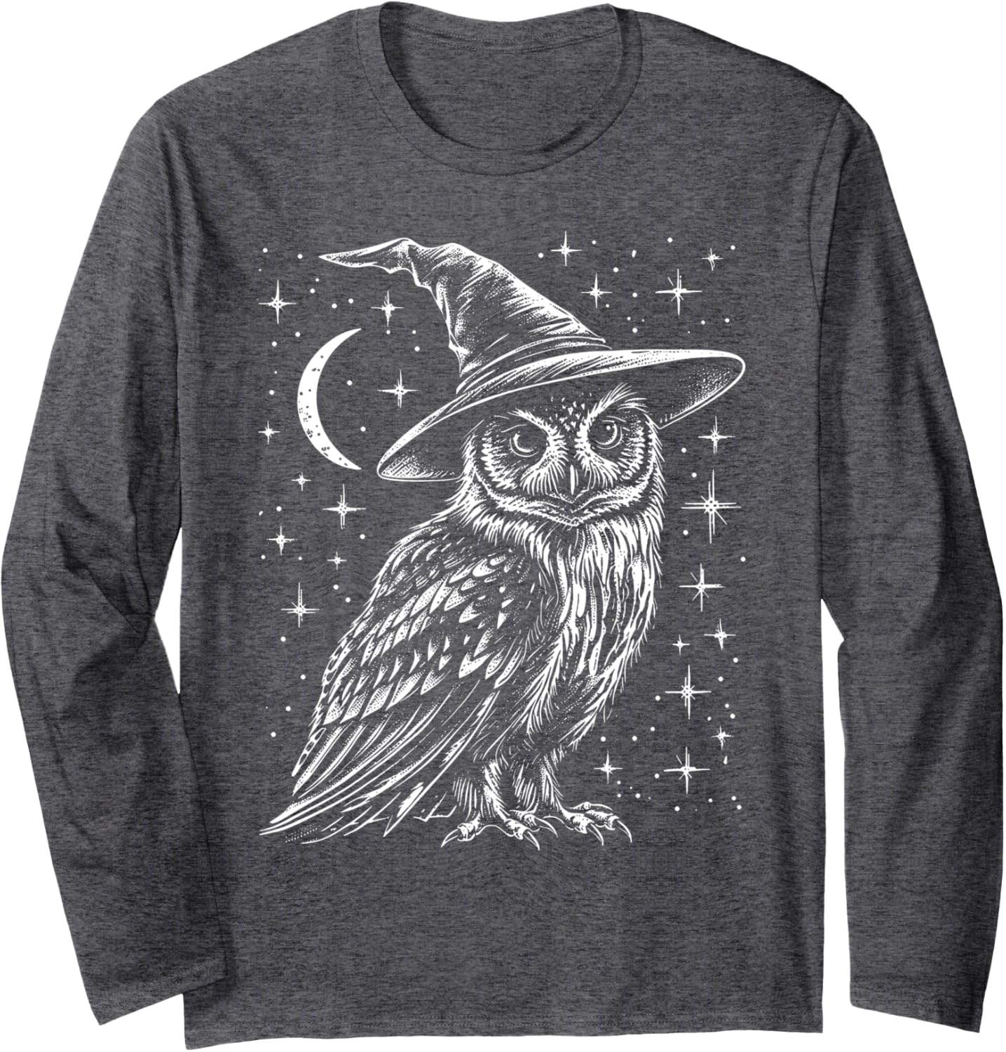 Wizard Owl Witchy Cottagecore Bird Lover Owl Halloween Long Sleeve T-Shirt