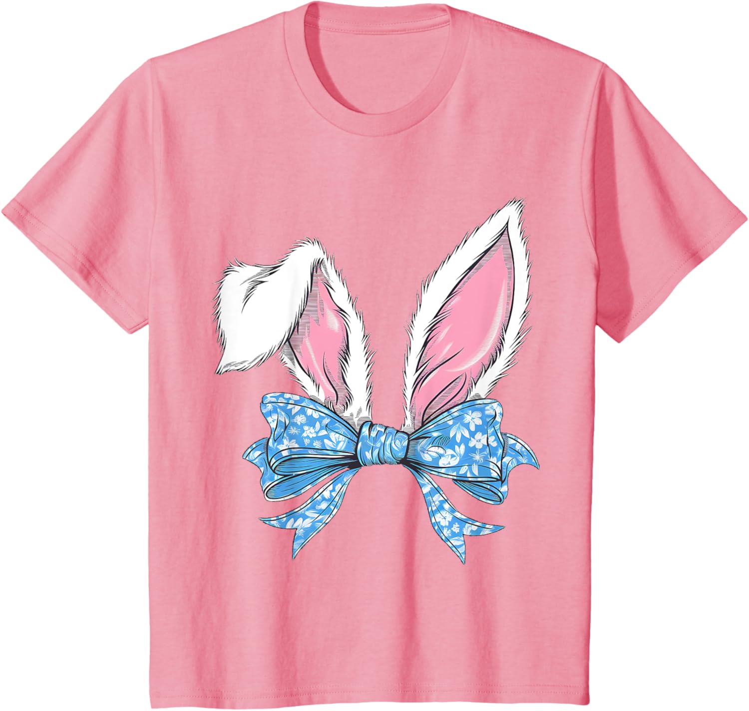 Women Cute Coquette Bow Bunny Ears Aesthetic Rabbit Easter T-Shirt