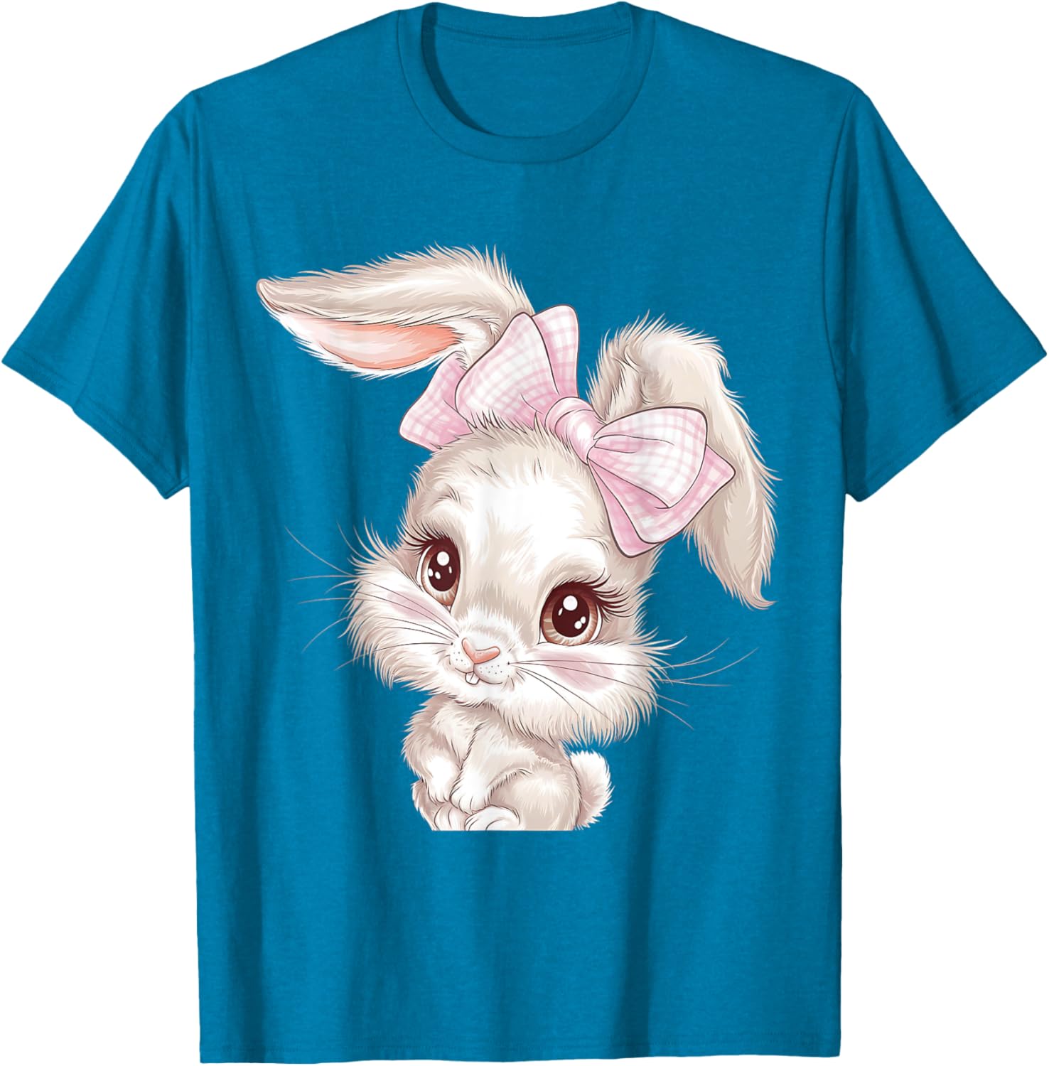 Women Cute Coquette Bow Bunny Ears Aesthetic Rabbit Easter T-Shirt