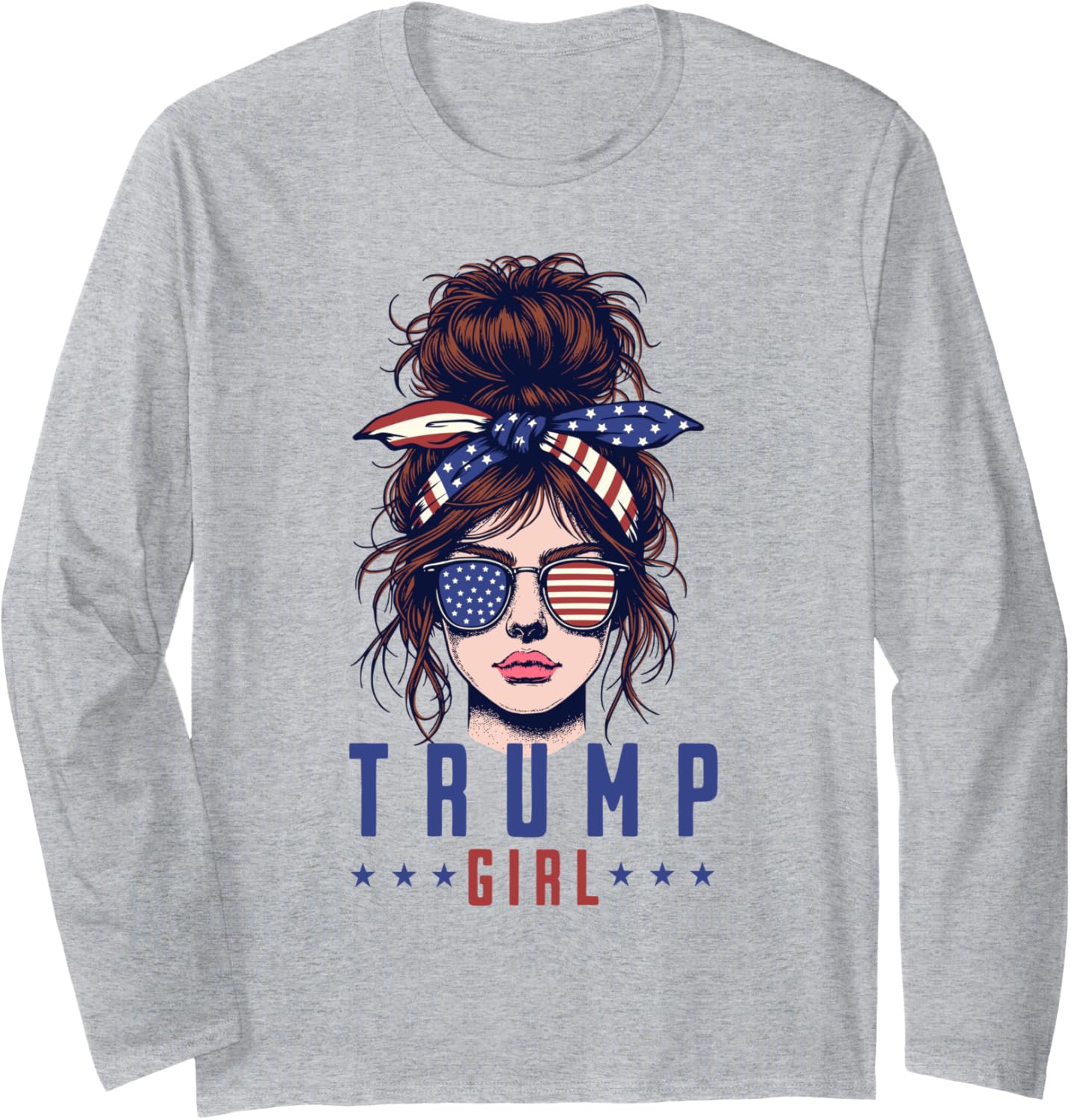 Women Yes I'm A Trump Girl Get Over It Trump 2024 Election Long Sleeve T-Shirt