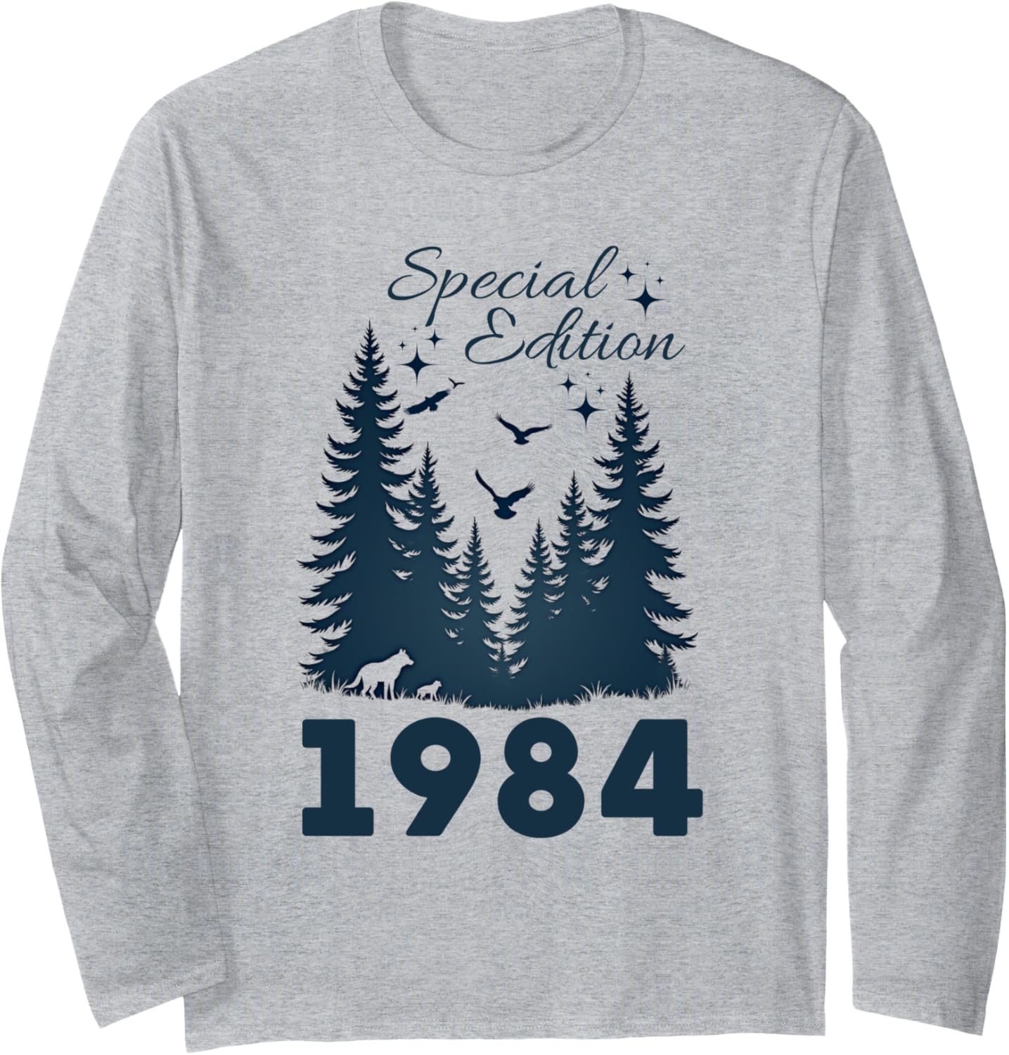 Year Of Birth 1984 Birthday Design Vintage Born In 1984 Long Sleeve T-Shirt