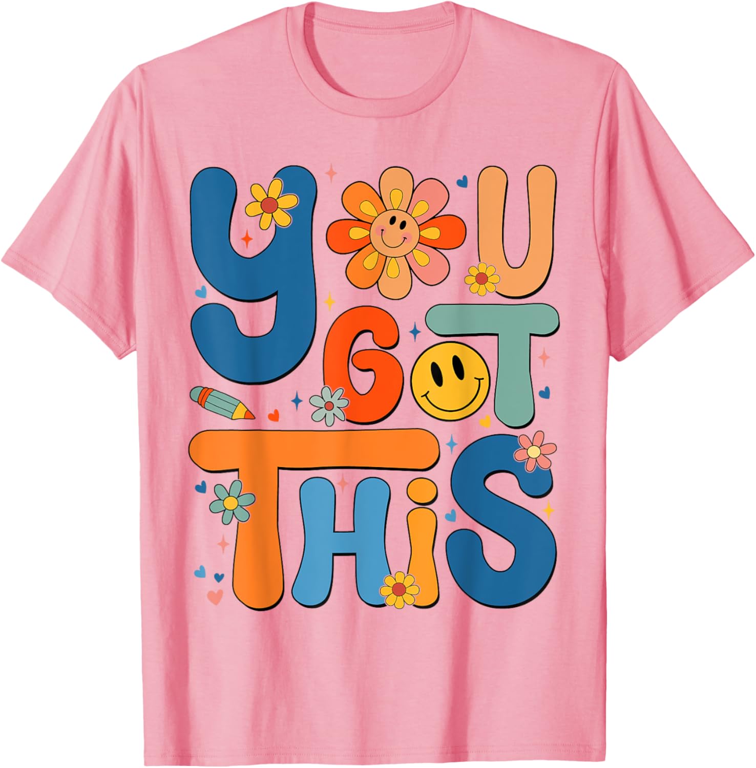 You Got This Testing Day Groovy Motivational Teacher Student T-Shirt