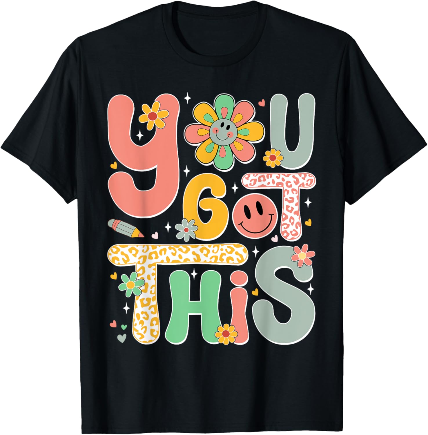 You Got This Testing Day Groovy Motivational Teacher Student T-Shirt